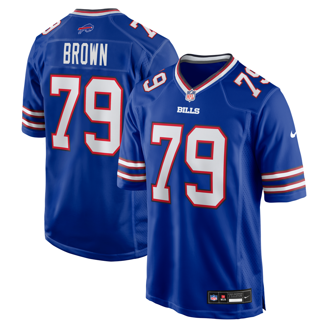 Ruben Brown Buffalo Bills Game Retired Player Jersey - Royal