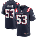 Chris Slade New England Patriots Game Retired Player Jersey - Navy