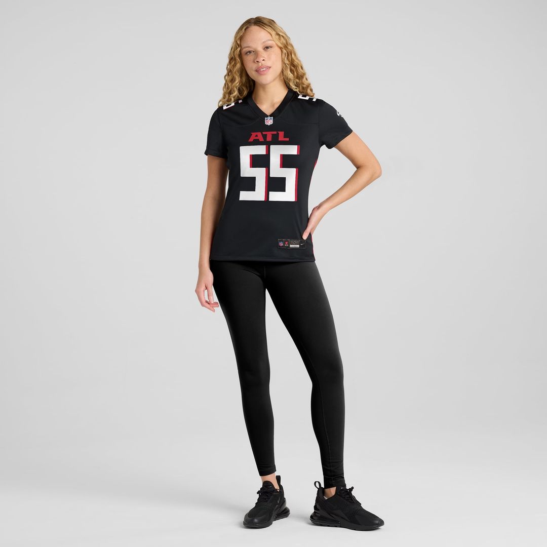 John Abraham Atlanta Falcons Women's Game Retired Player Jersey - Black