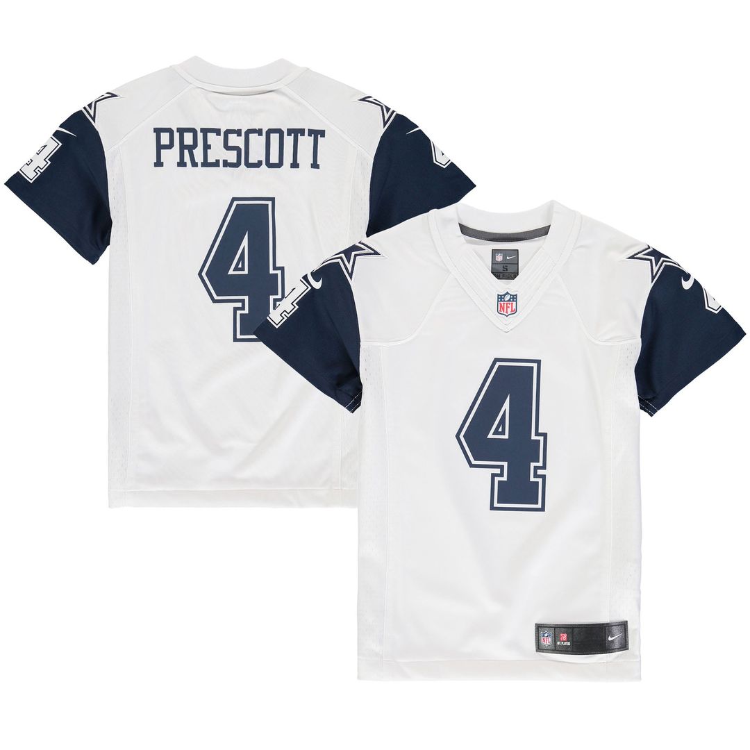 Dak Prescott Dallas Cowboys Youth Throwback Game Jersey - Navy