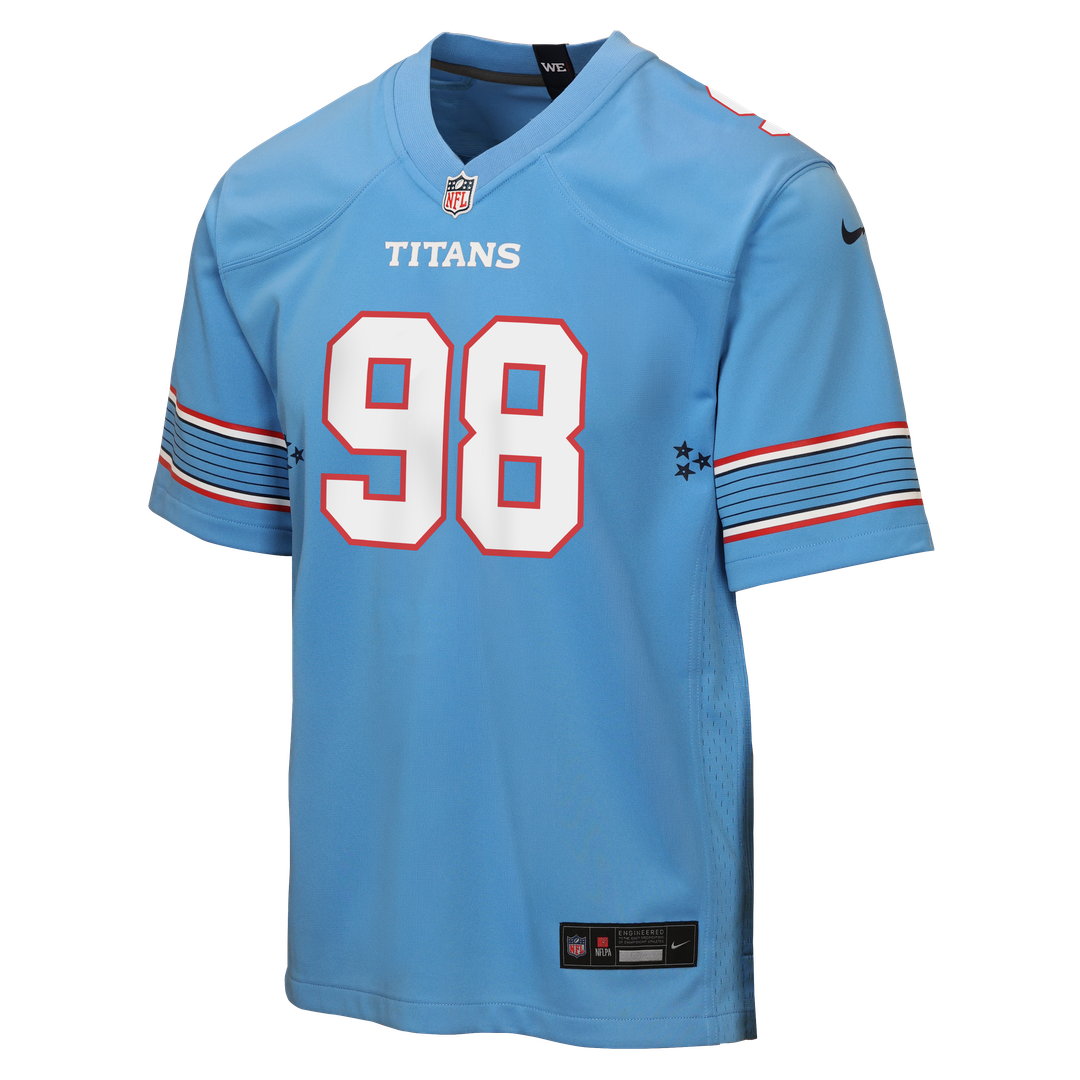 Jeffery Simmons Tennessee Titans Youth Game Jersey - Light Blue