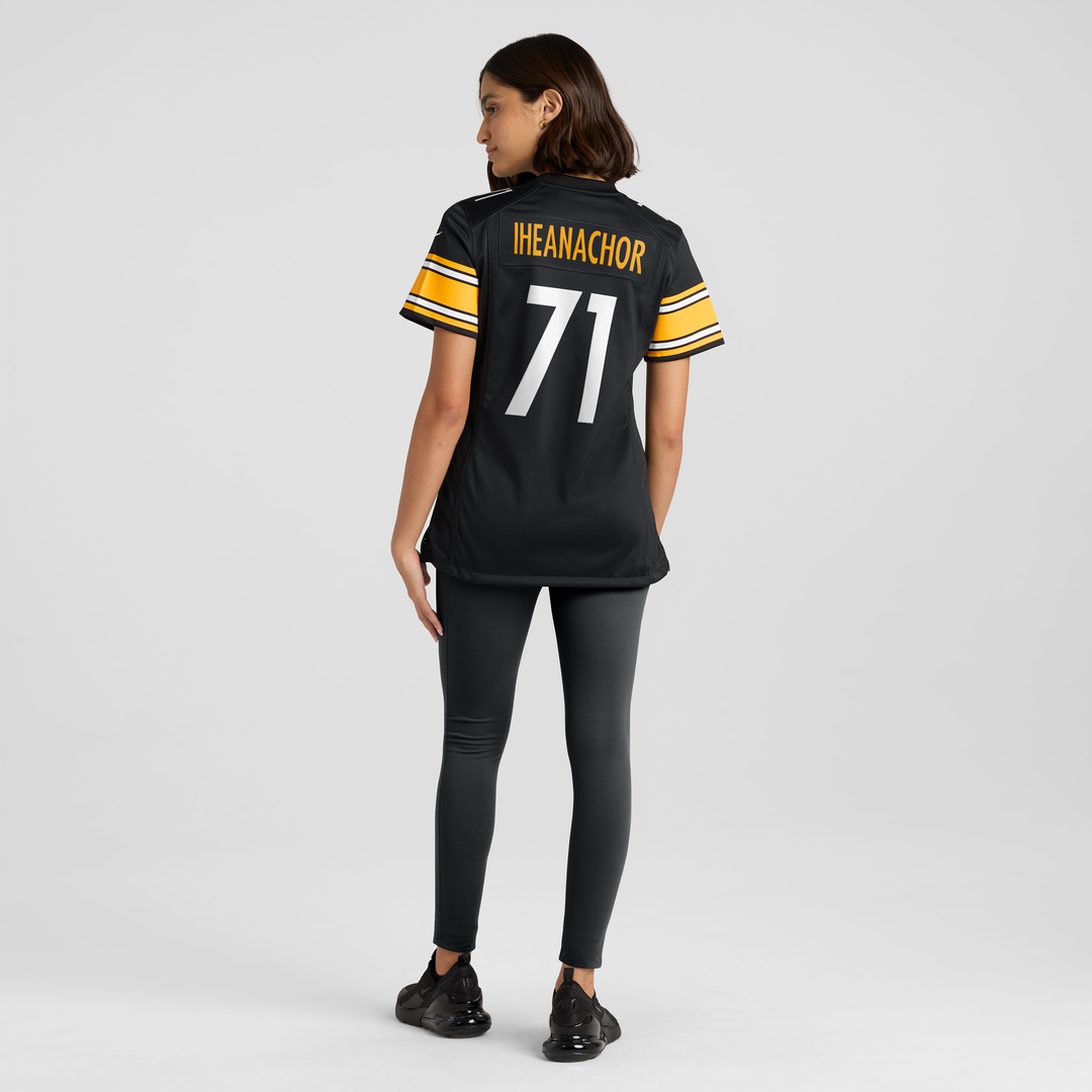 Max Iheanachor Pittsburgh Steelers Women's Team Game Jersey - Black