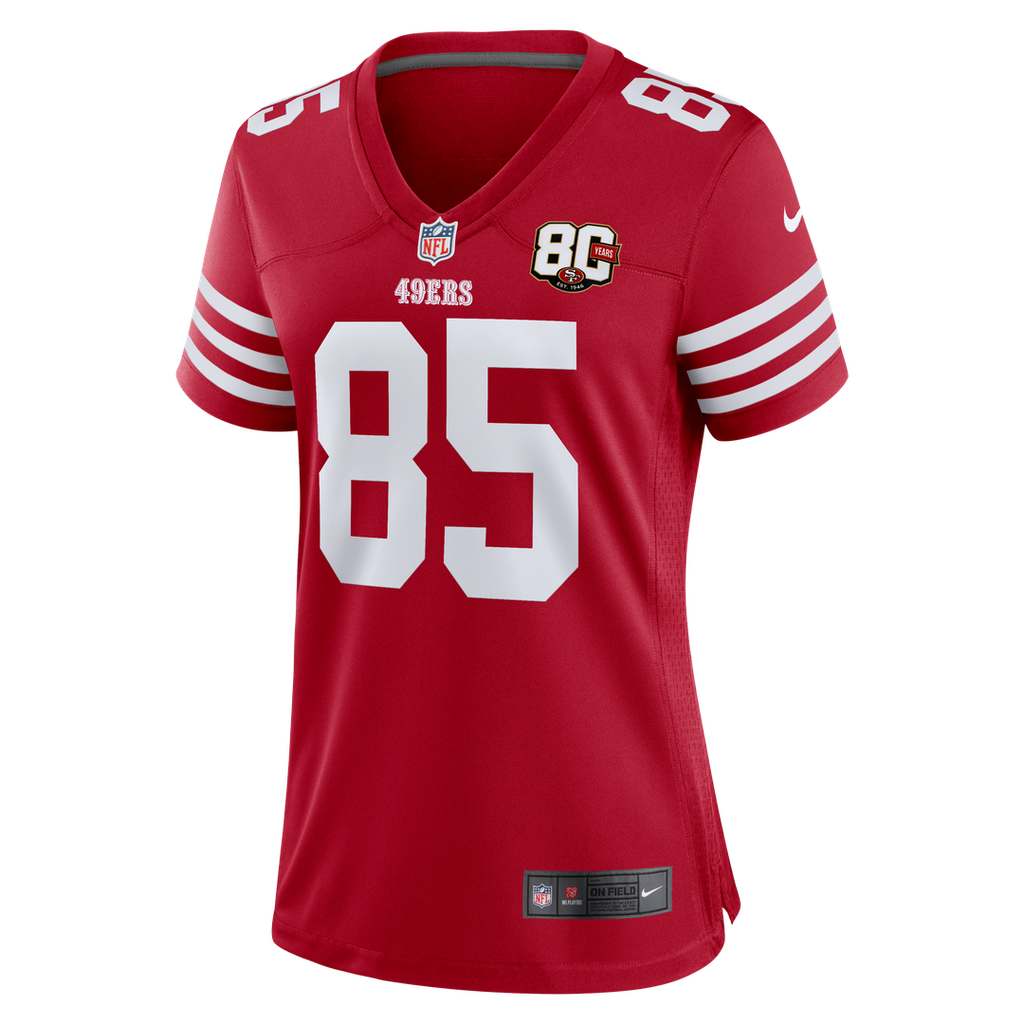 George Kittle San Francisco 49ers Women's 80th Anniversary Game Jersey - Scarlet