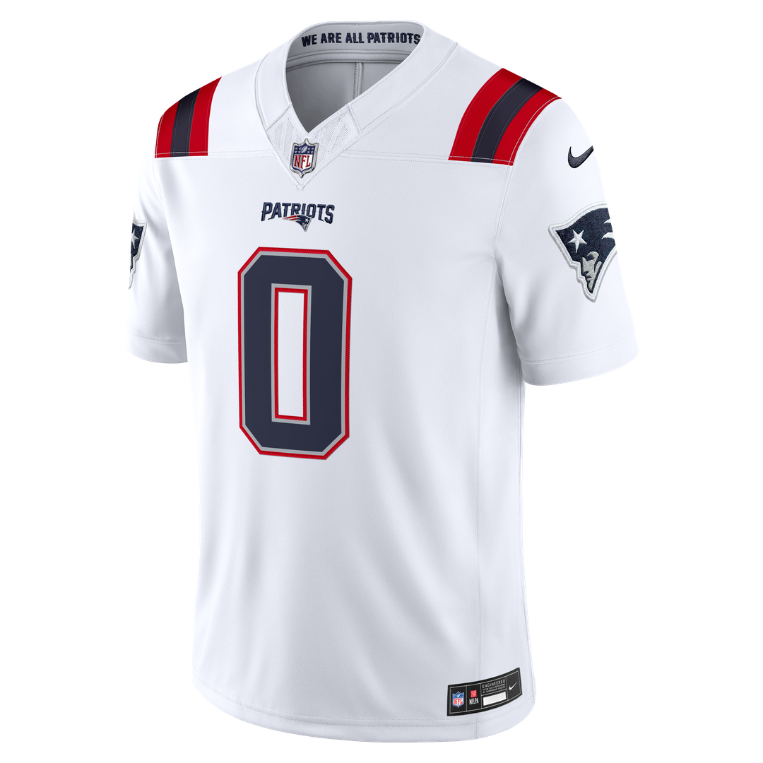 Christian Gonzalez New England Patriots Vapor F.U.S.E. Stitched Limited Jersey - White
