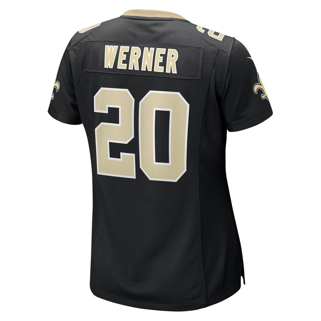 Pete Werner New Orleans Saints Women's Game Jersey - Black