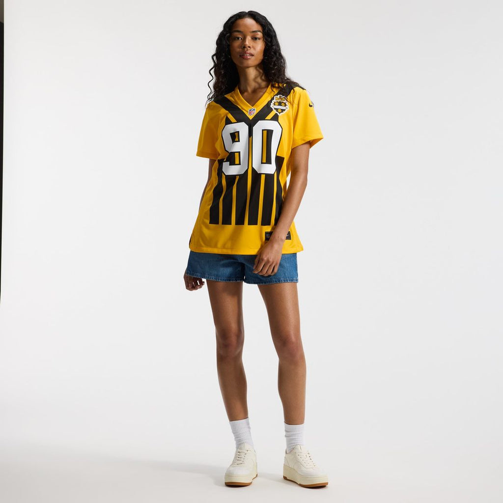 T.J. Watt Pittsburgh Steelers Women's Alternate 1933 Throwback Game Jersey - Gold
