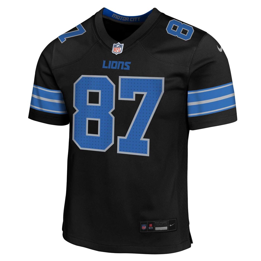 Sam LaPorta Detroit Lions Youth Game Jersey - Black