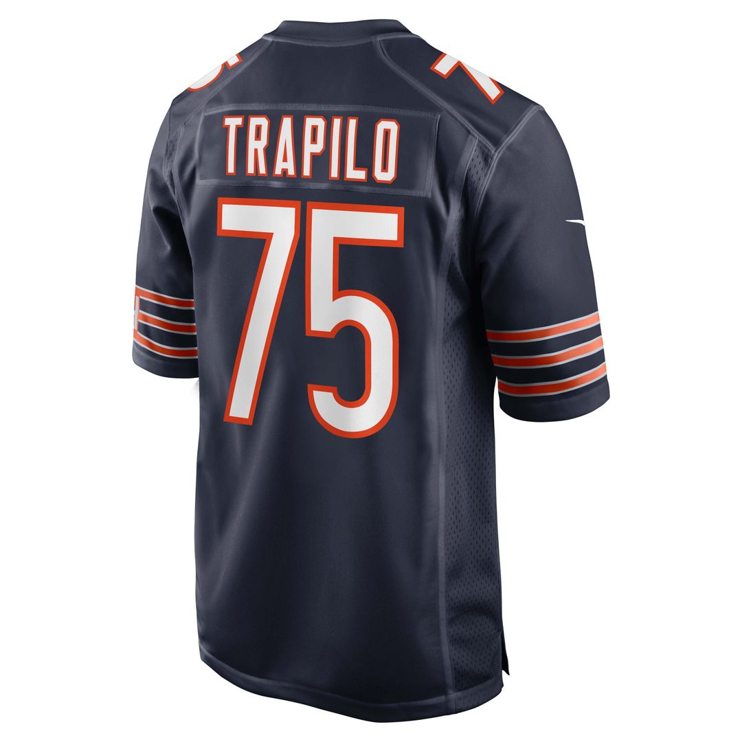 Ozzy Trapilo Chicago Bears Team Game Jersey - Navy