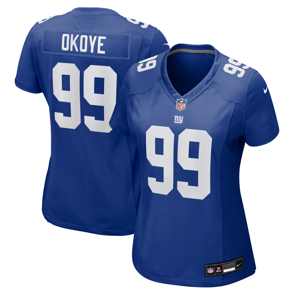 Basil Okoye New York Giants Women's Team Game Jersey - Royal