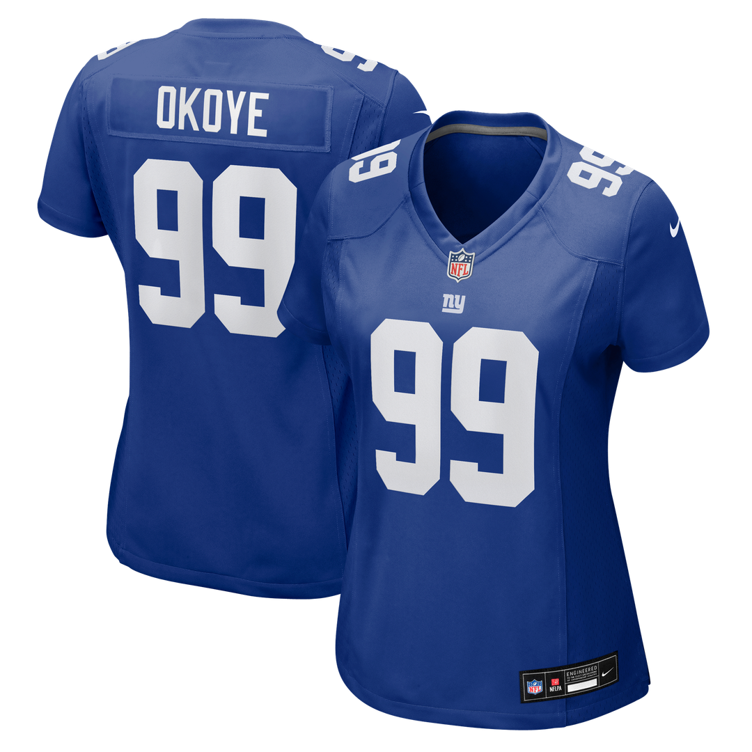Basil Okoye New York Giants Women's Team Game Jersey - Royal