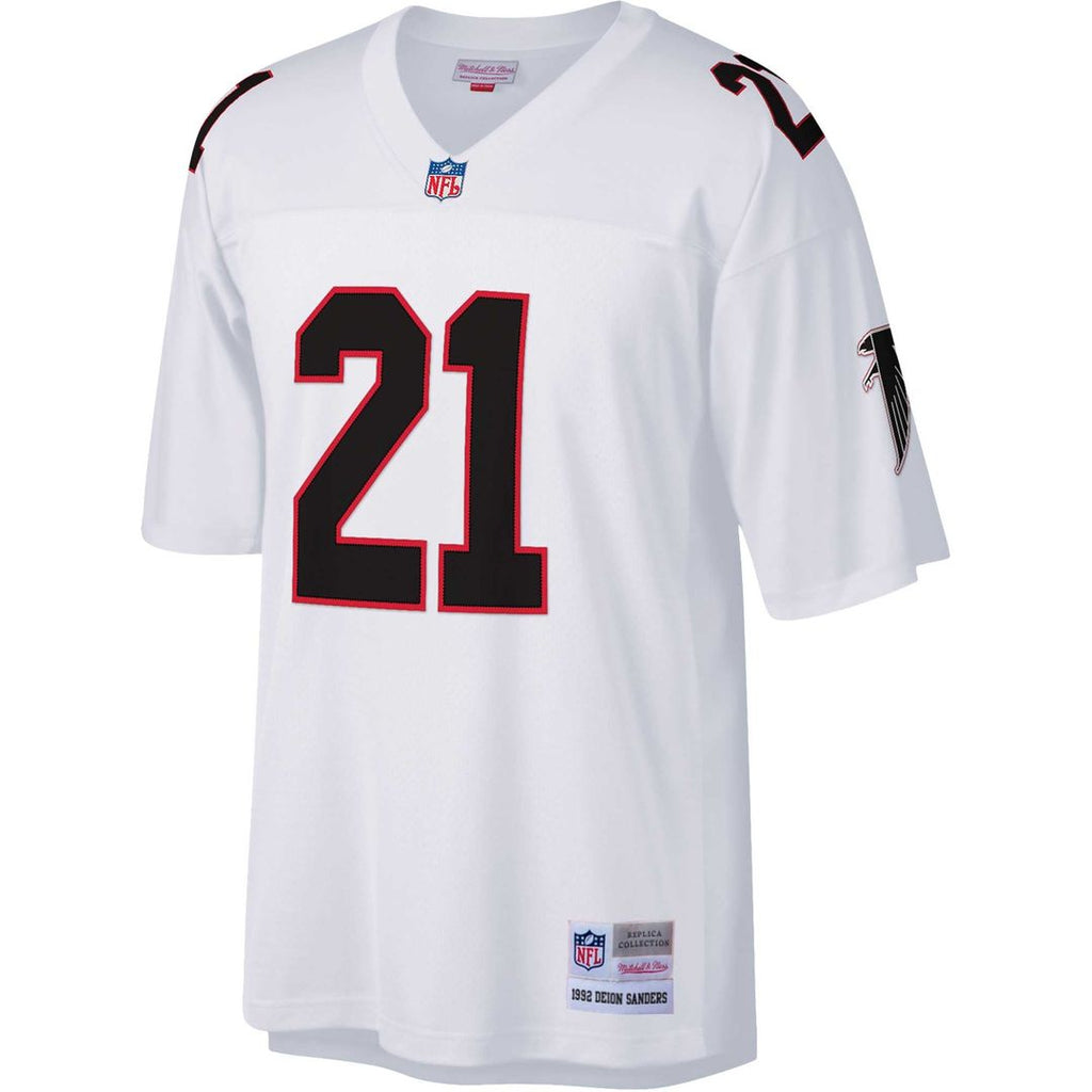 Deion Sanders Atlanta Falcons Big & Tall 1992 Retired Player Replica Jersey - Black