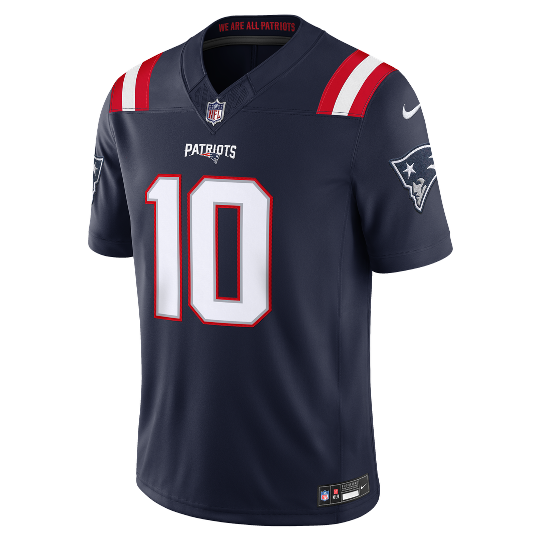 Drake Maye New England Patriots Team Vapor F.U.S.E. Stitched Limited Jersey - Navy
