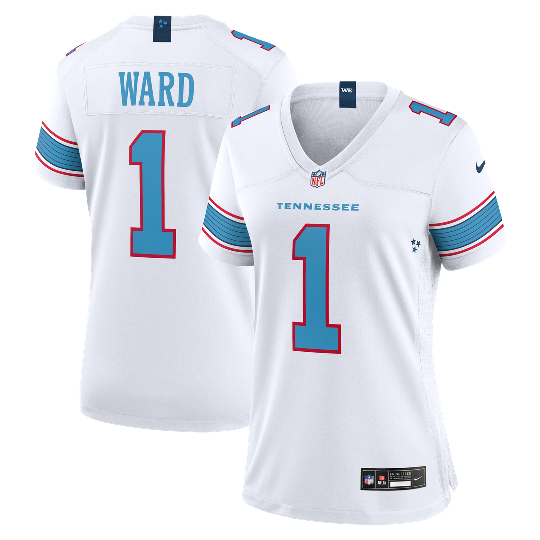 Cameron Ward Tennessee Titans Women's Game Jersey - Light Blue