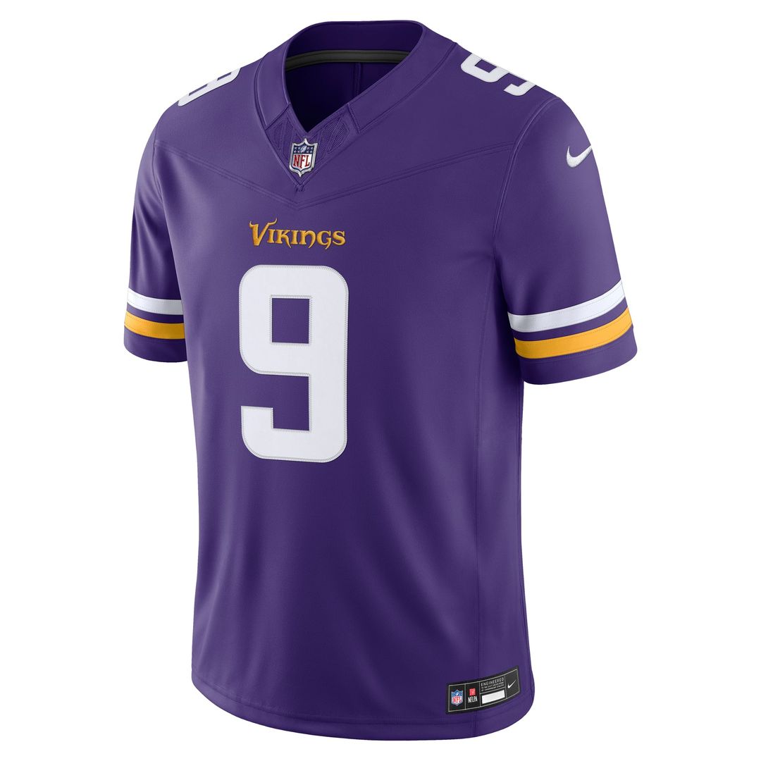 J.J. McCarthy Minnesota Vikings Team Vapor F.U.S.E. Stitched Limited Jersey - Purple