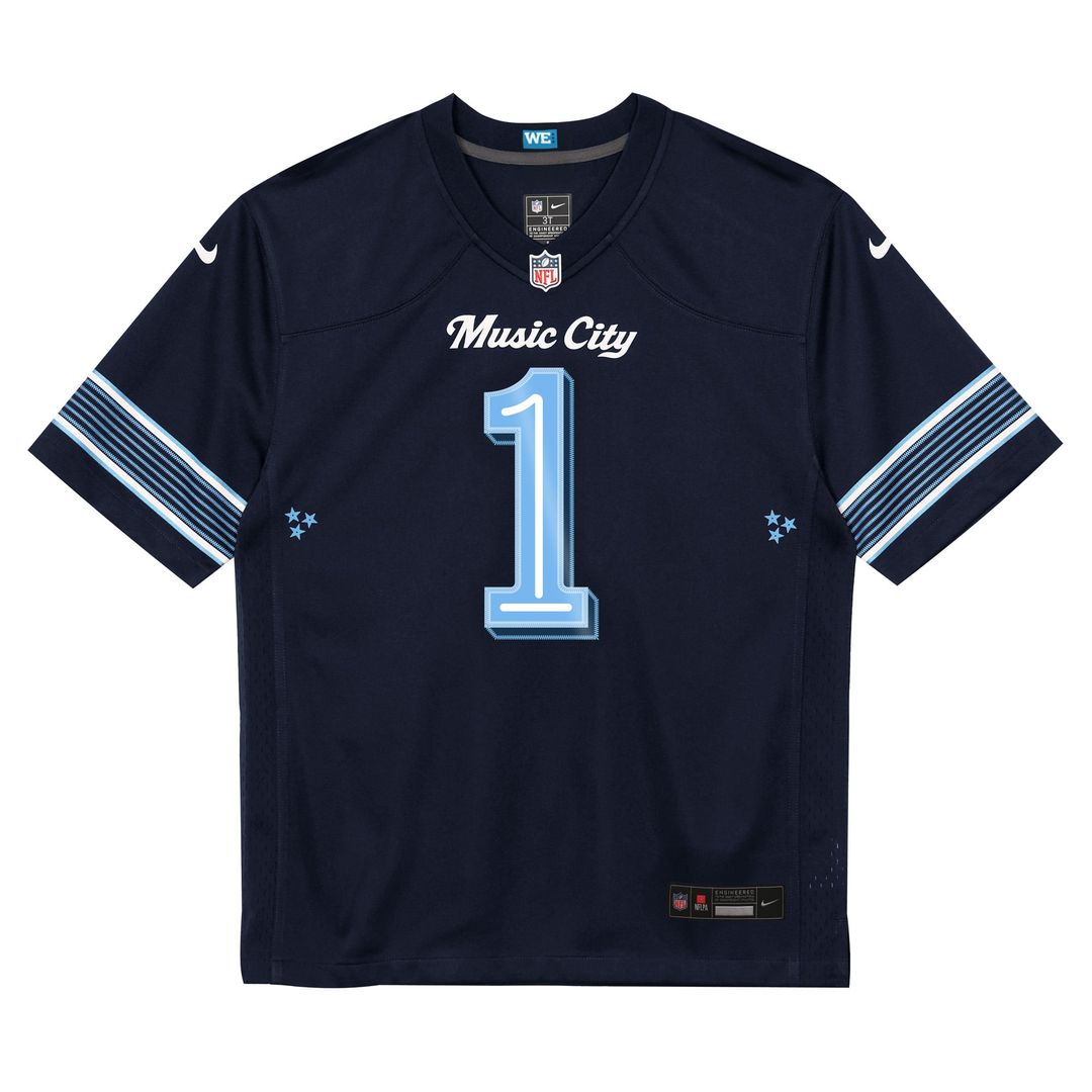 Cameron Ward Tennessee Titans Preschool 2026 Rivalries Collection Game Jersey - Navy