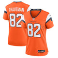 Adam Trautman Denver Broncos Women's Team Game Jersey - Orange