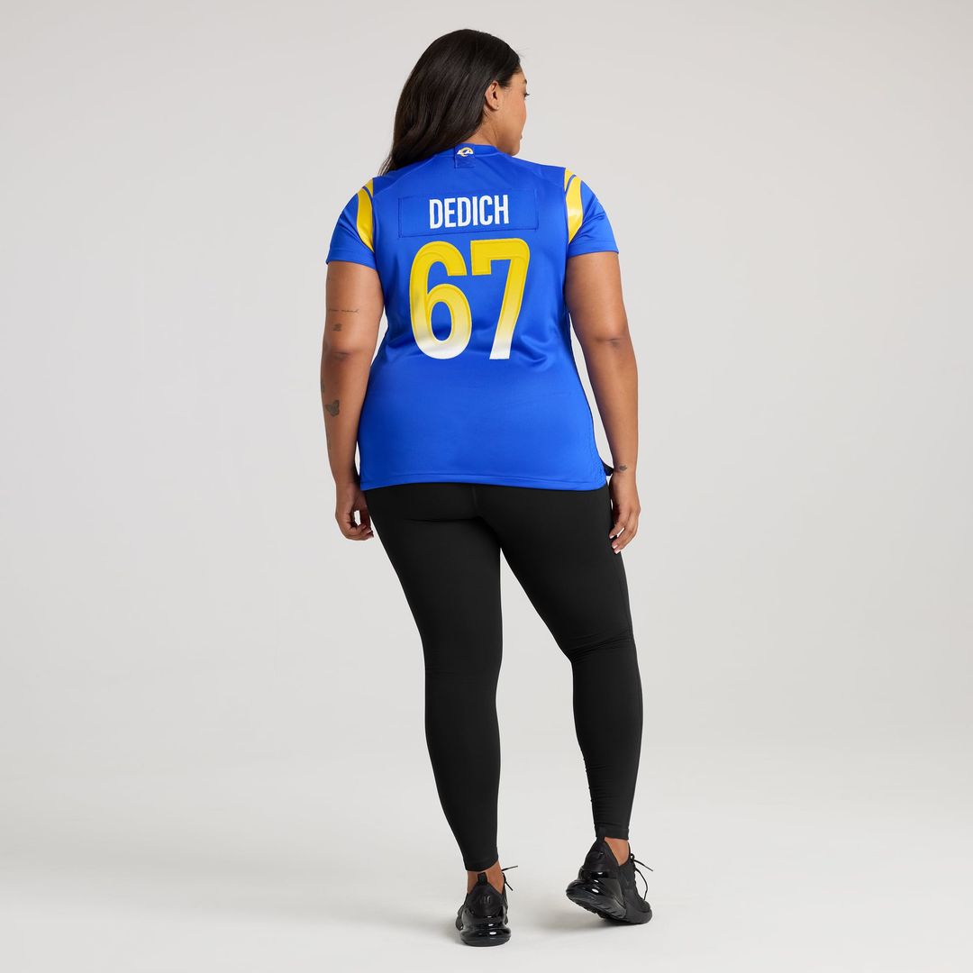 Justin Dedich Los Angeles Rams Women's Game Jersey - Royal