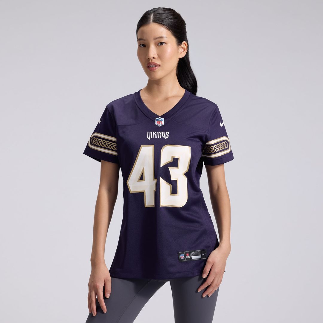 Andrew Van Ginkel Minnesota Vikings Women's 2026 Rivalries Collection Game Jersey - Purple
