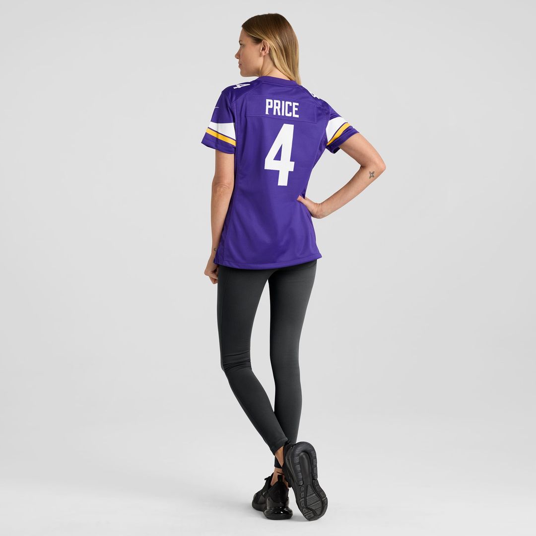 Myles Price Minnesota Vikings Women's Team Game Jersey - Purple