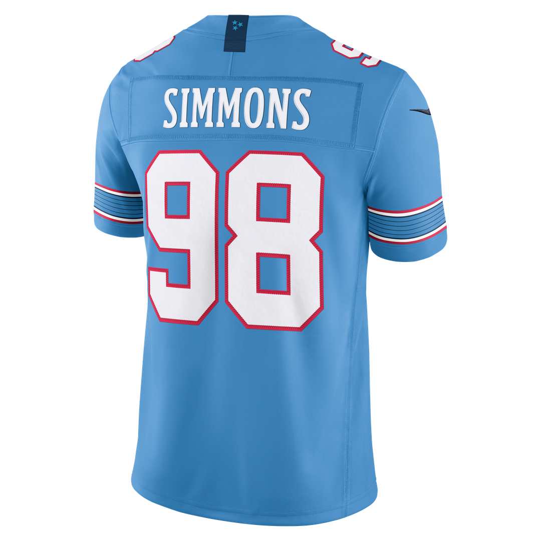 Jeffery Simmons Tennessee Titans Team Vapor F.U.S.E. Stitched Limited Jersey - Light Blue