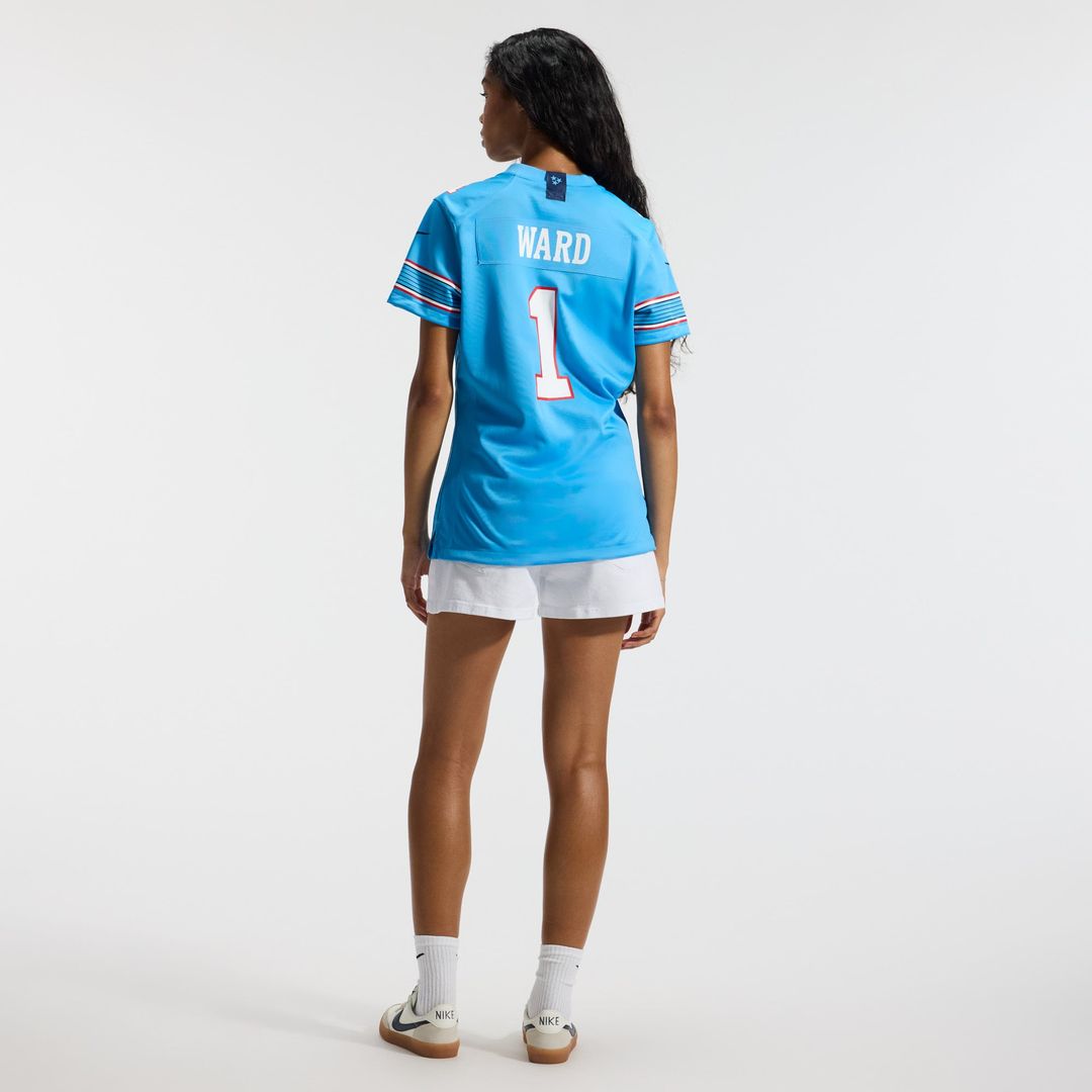 Cameron Ward Tennessee Titans Women's Game Jersey - Light Blue