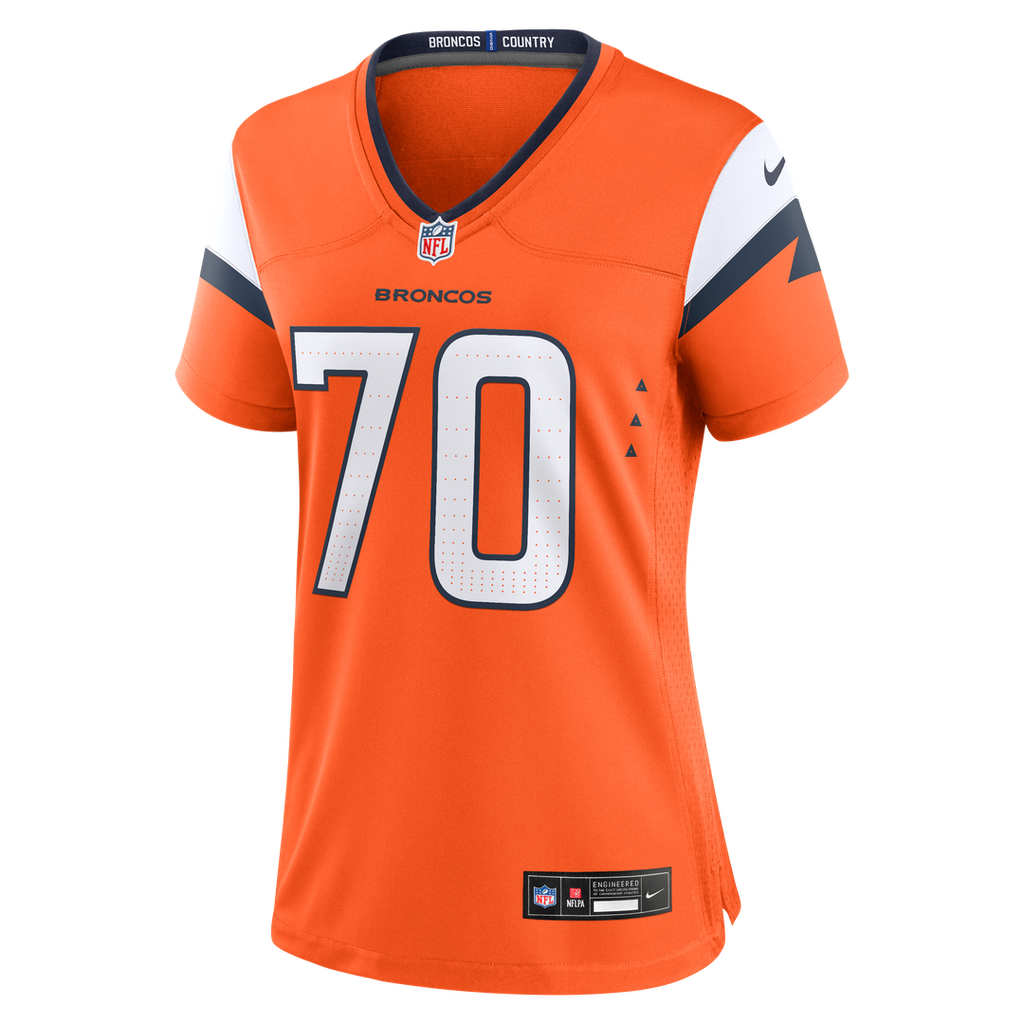 Marques Cox Denver Broncos Women's Team Game Jersey - Orange