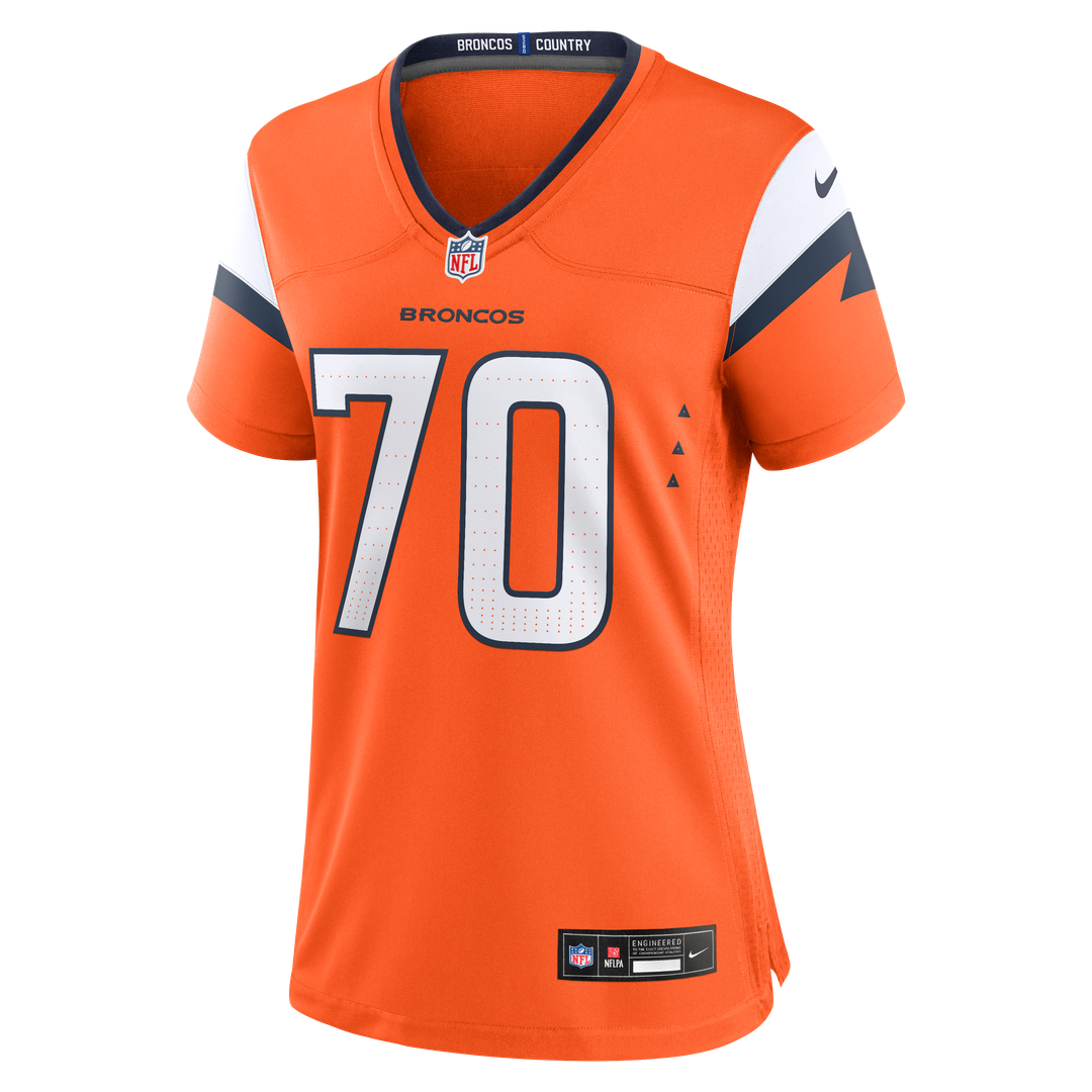 Marques Cox Denver Broncos Women's Team Game Jersey - Orange