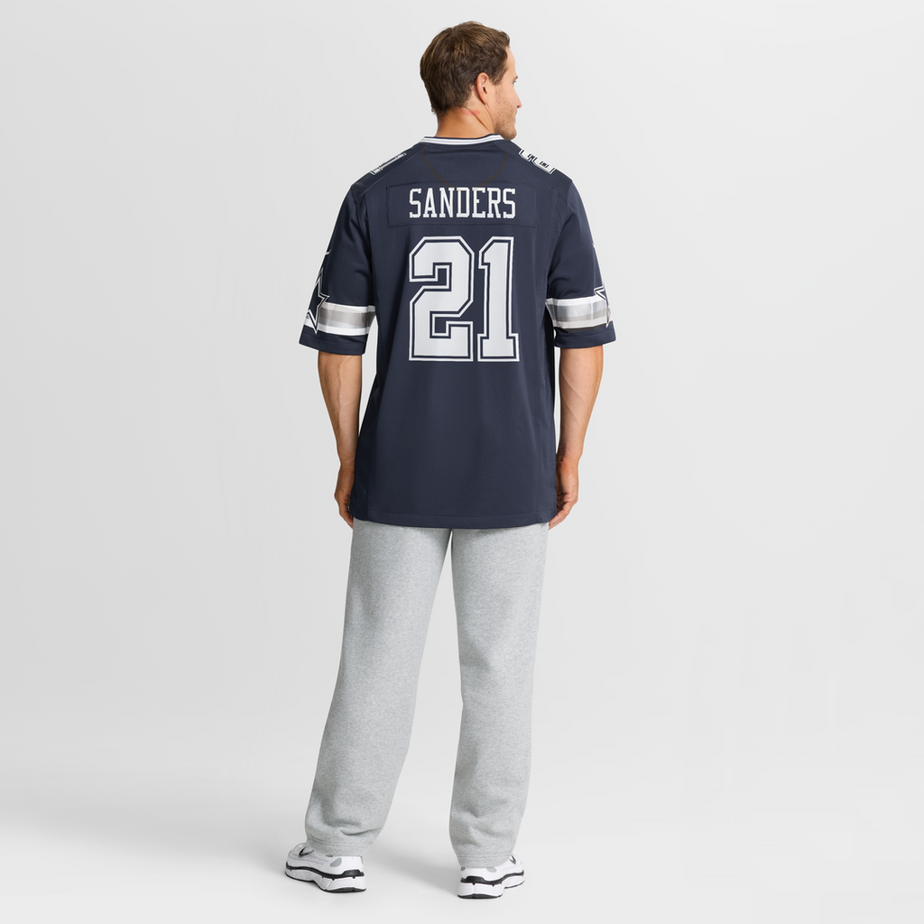 Deion Sanders Dallas Cowboys Team Retired Player Game Jersey - Navy