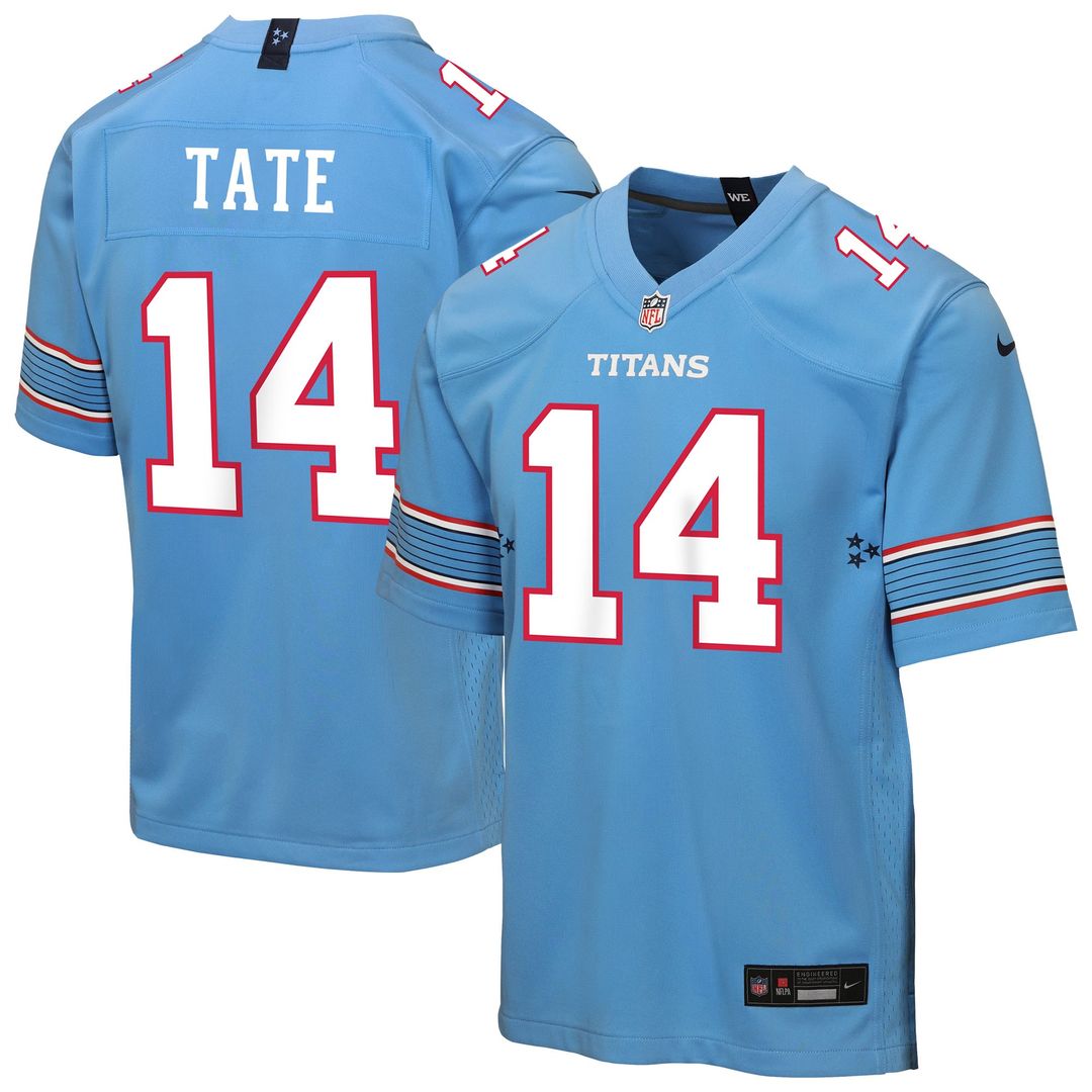 Carnell Tate Tennessee Titans Youth Team Game Jersey - Light Blue