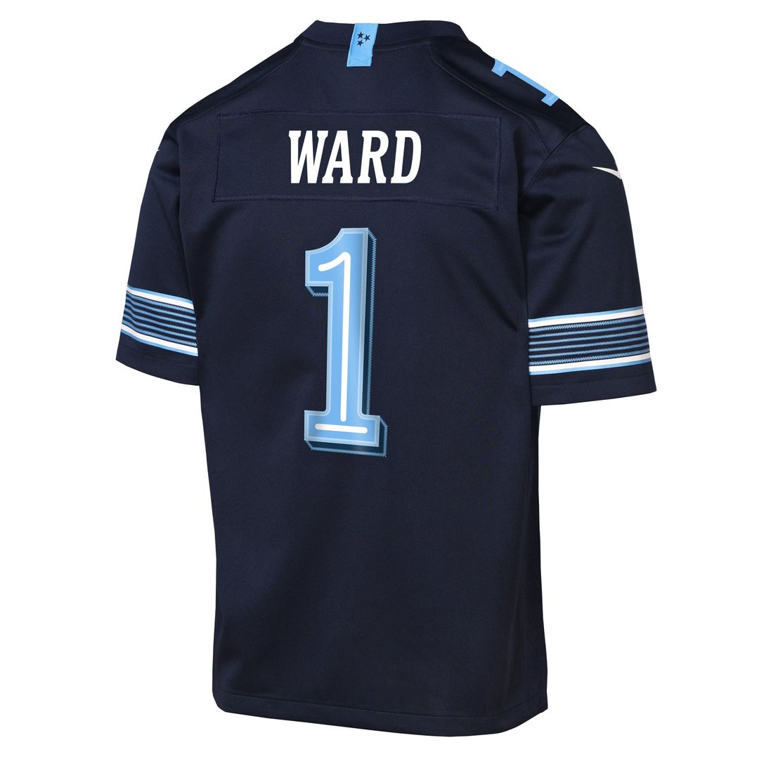 Cameron Ward Tennessee Titans Youth 2026 Rivalries Collection Game Jersey - Navy