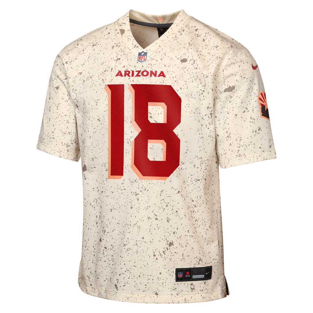 Marvin Harrison Jr. Arizona Cardinals Youth Rivalries Collection Game Jersey - Natural