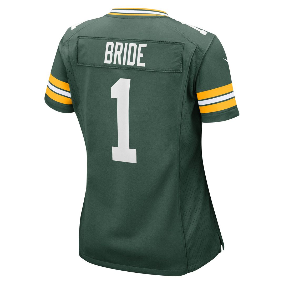 Number 1 Bride Green Bay Packers Women's Game Jersey - Green
