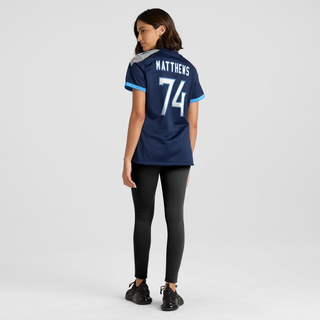 Bruce Matthews Tennessee Titans Women's Retired Player Jersey - Navy