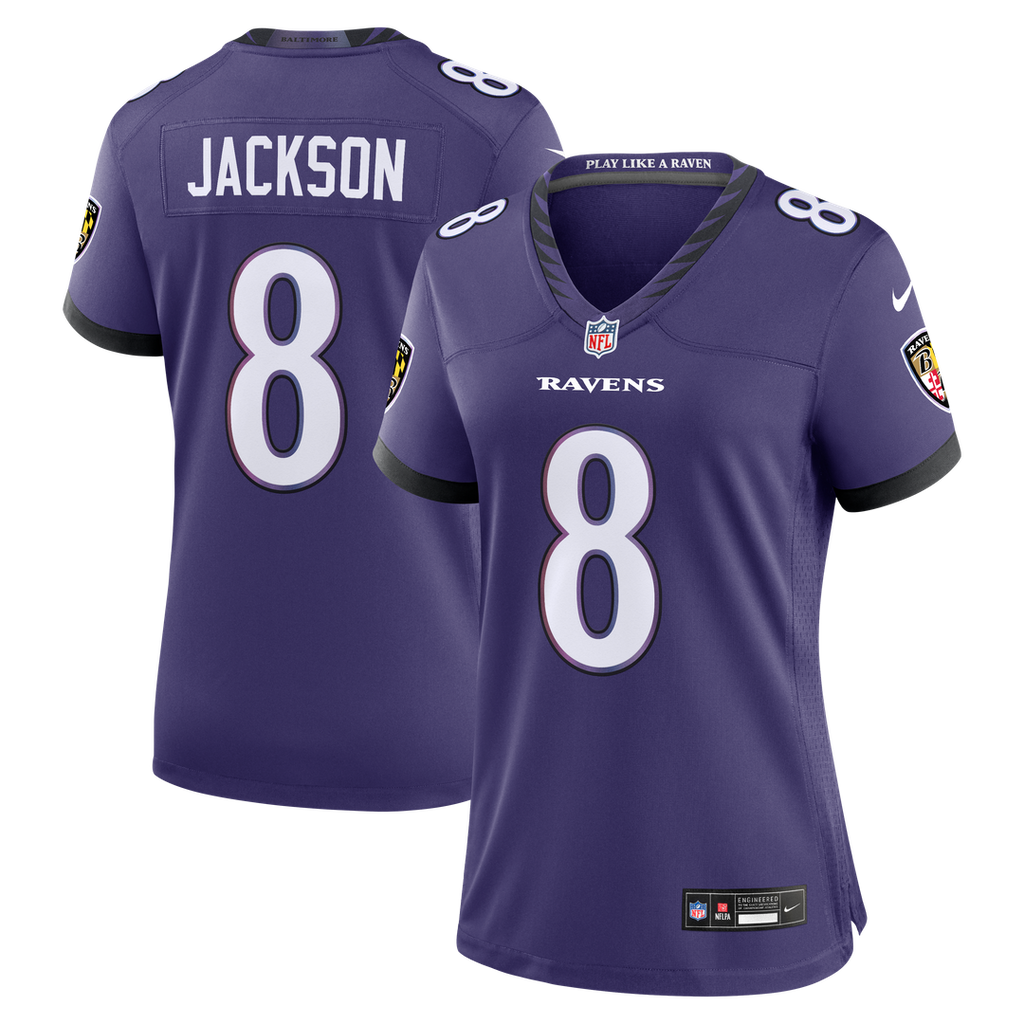 Lamar Jackson Baltimore Ravens Women's Team Game Jersey - Purple