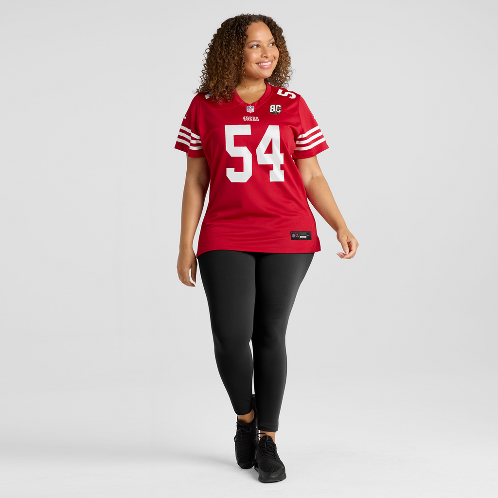 Fred Warner San Francisco 49ers Women's 80th Anniversary Game Jersey - Scarlet