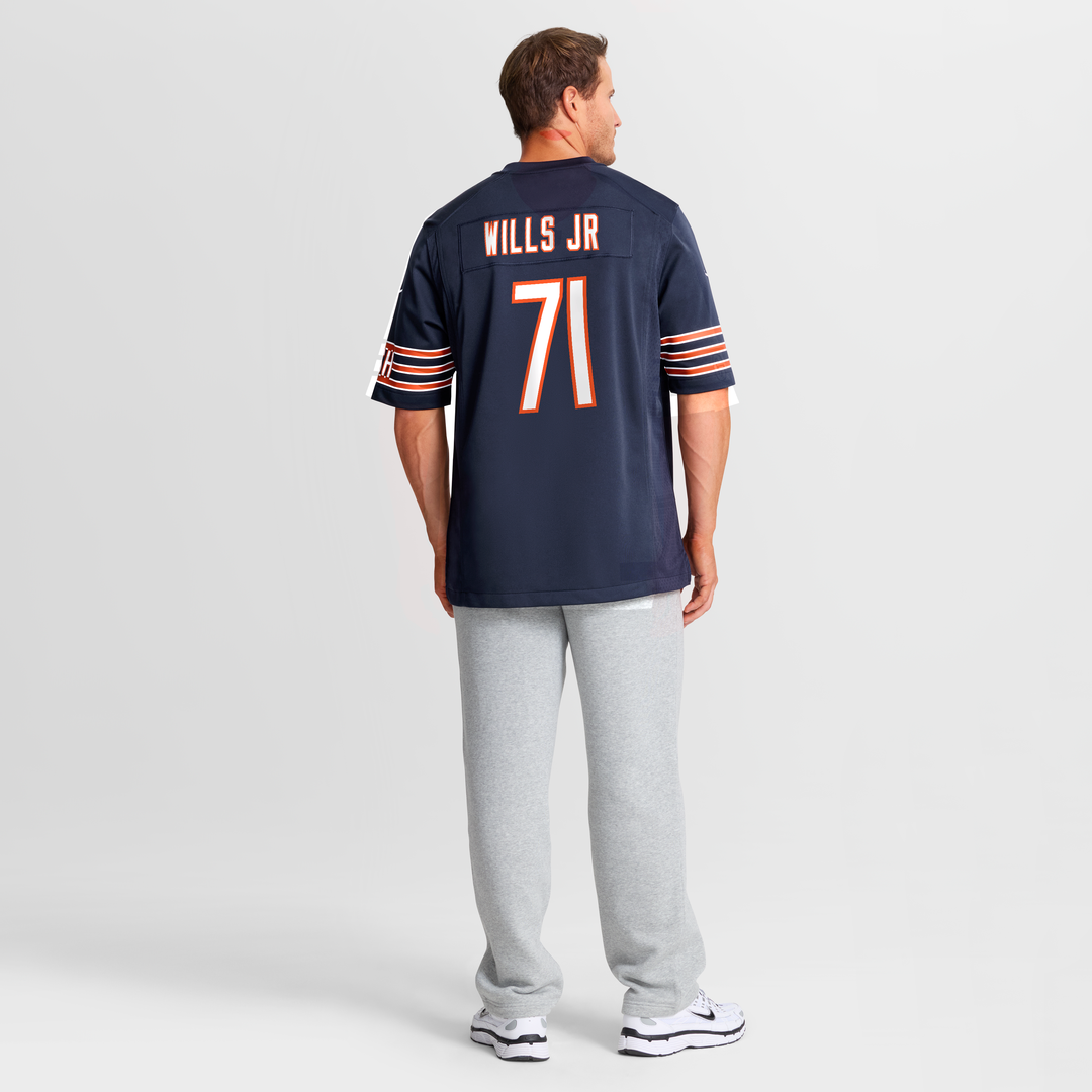 Jedrick Wills Jr. Chicago Bears Team Game Jersey - Navy