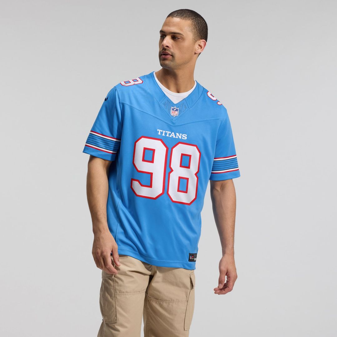 Jeffery Simmons Tennessee Titans Team Vapor F.U.S.E. Stitched Limited Jersey - Light Blue