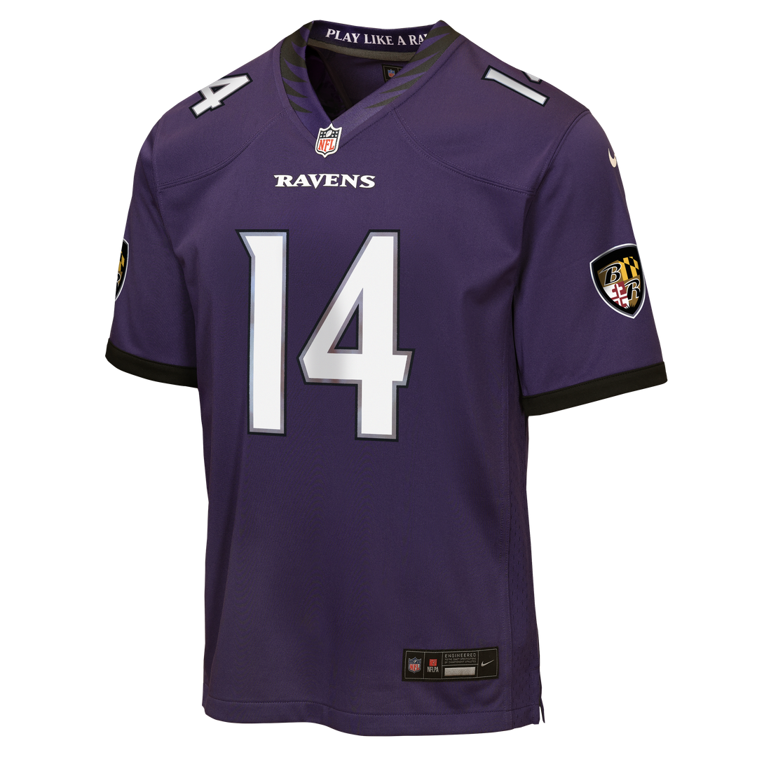 Kyle Hamilton Baltimore Ravens Youth Team Game Jersey - Purple