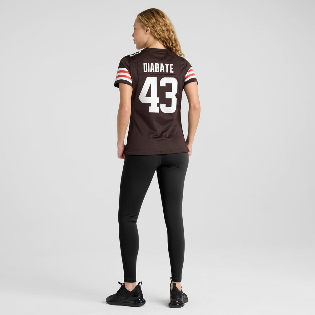 Mohamoud Diabate Cleveland Browns Women's Team Game Jersey - Brown