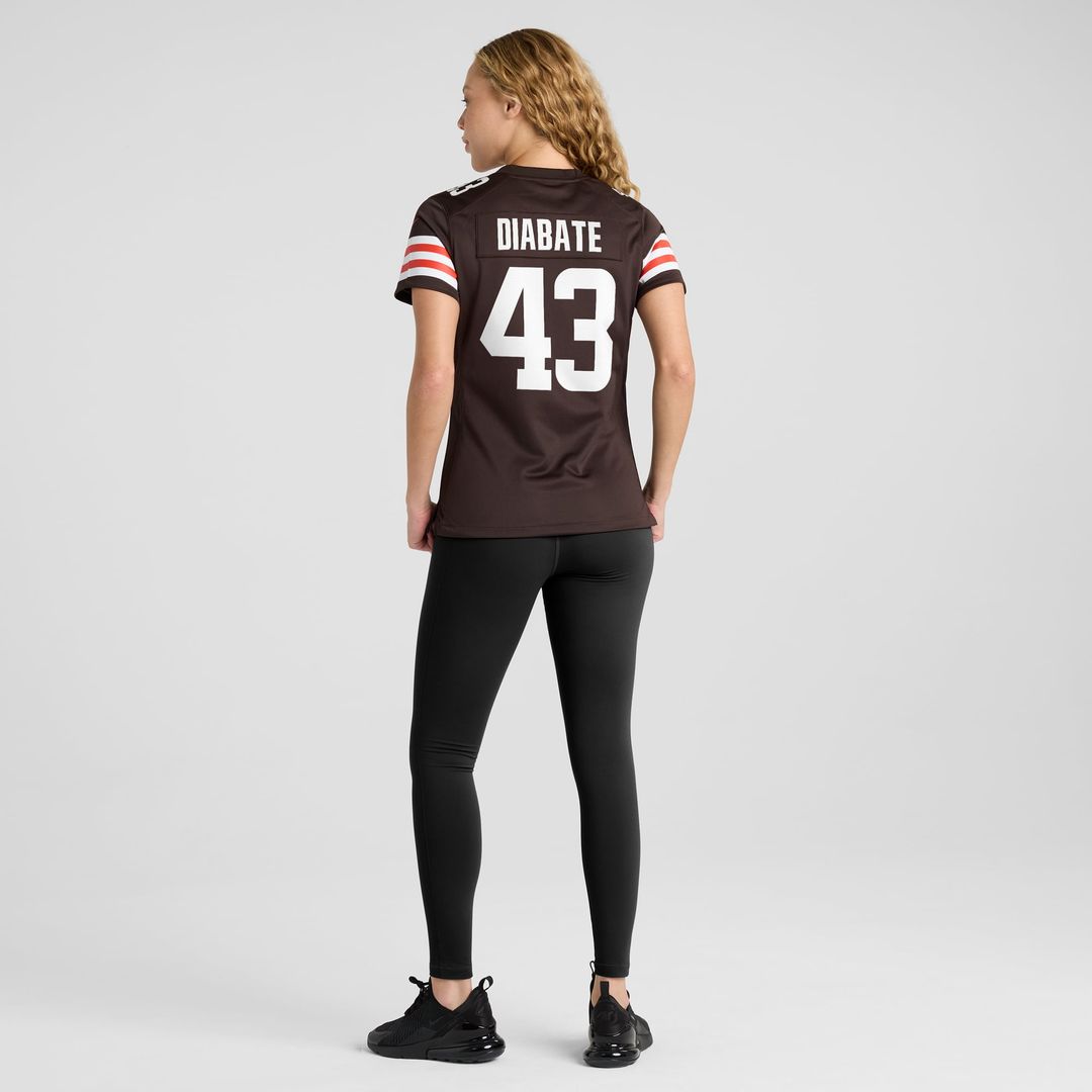 Mohamoud Diabate Cleveland Browns Women's Team Game Jersey - Brown
