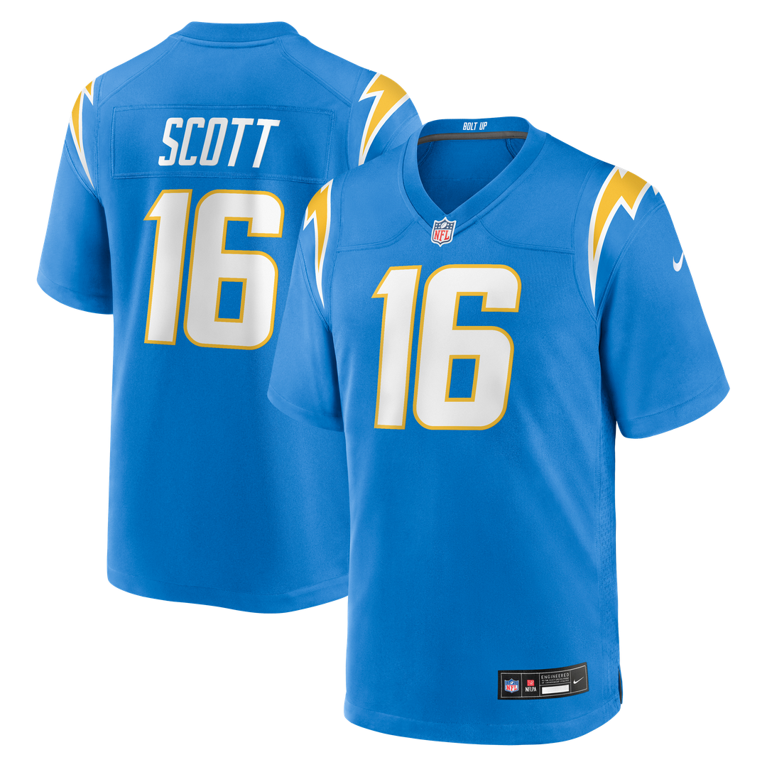 JK Scott Los Angeles Chargers Game Jersey - Powder Blue