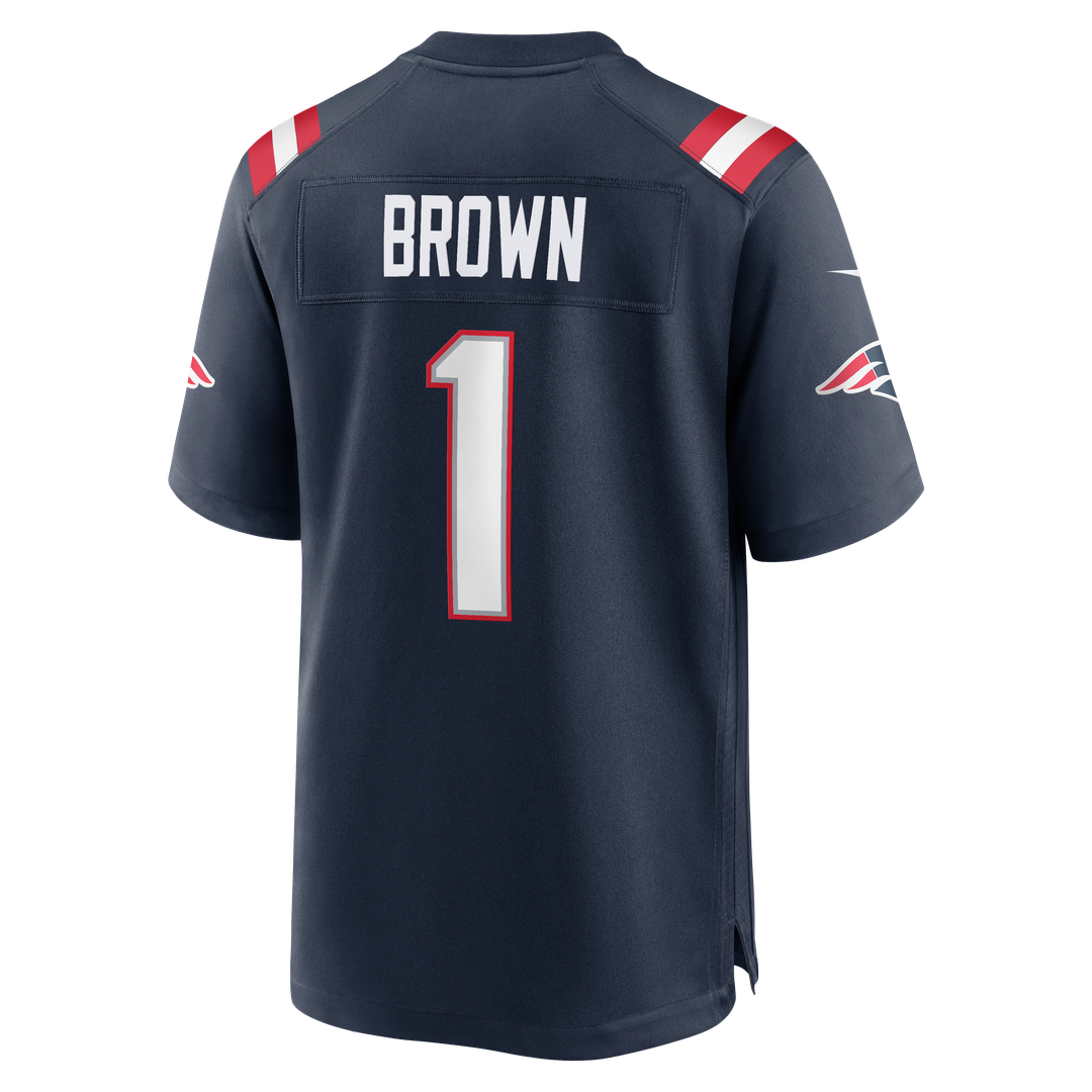 A.J. Brown New England Patriots Team Game Jersey - Navy