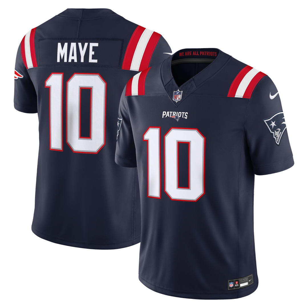 Drake Maye New England Patriots Team Vapor F.U.S.E. Stitched Limited Jersey - Navy