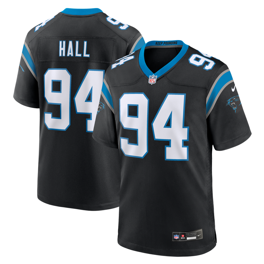 Aaron Hall Carolina Panthers Team Game Jersey - Black