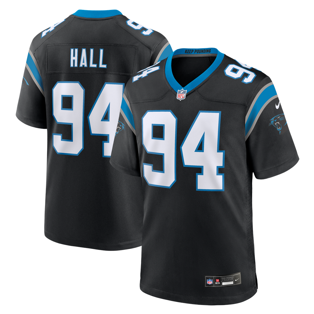 Aaron Hall Carolina Panthers Team Game Jersey - Black