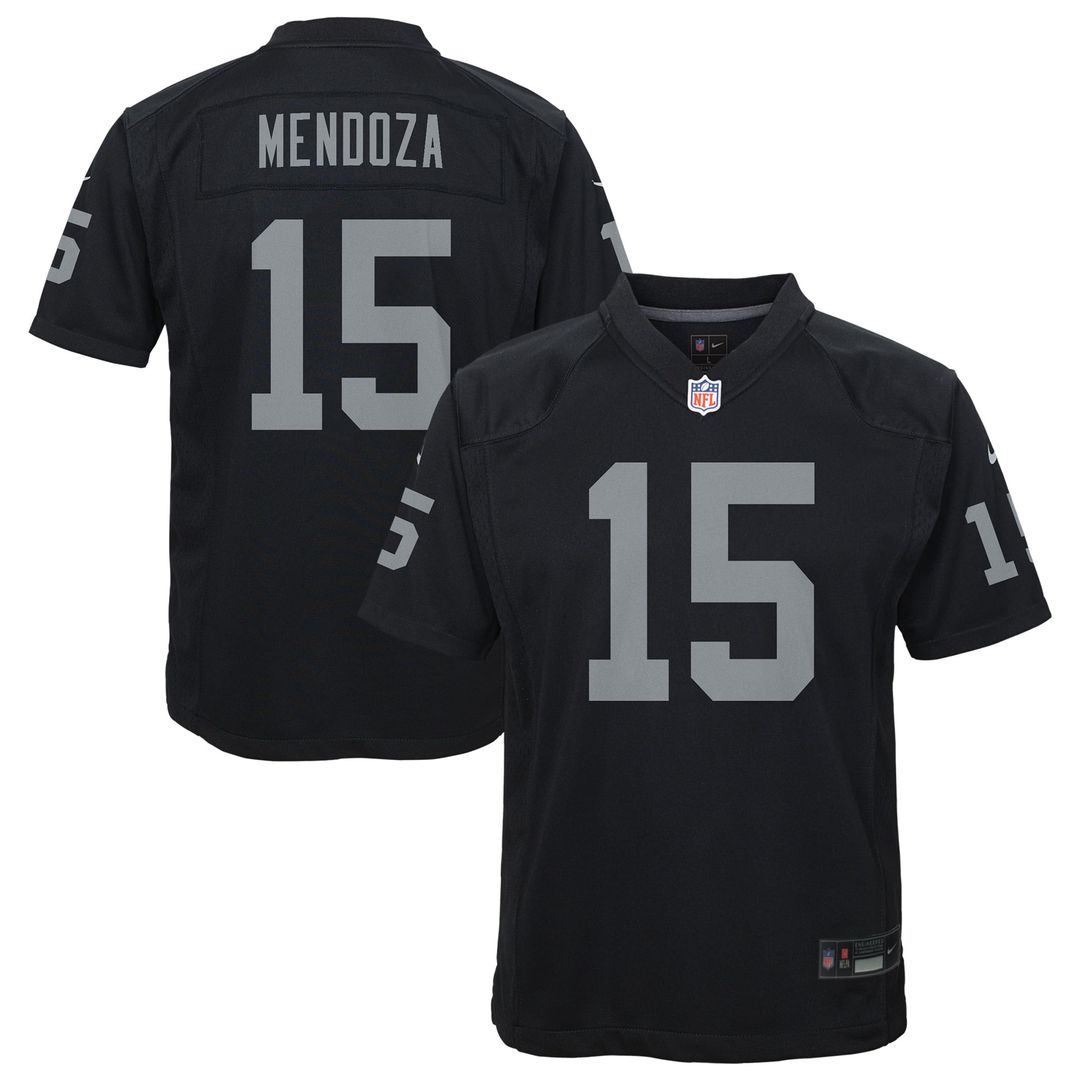 Fernando Mendoza Las Vegas Raiders Youth Team Game Jersey - Black