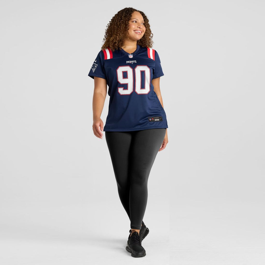 Christian Barmore New England Patriots Women's Game Jersey - Navy