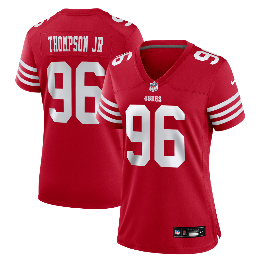James Thompson Jr San Francisco 49ers Women's Team Game Jersey - Scarlet