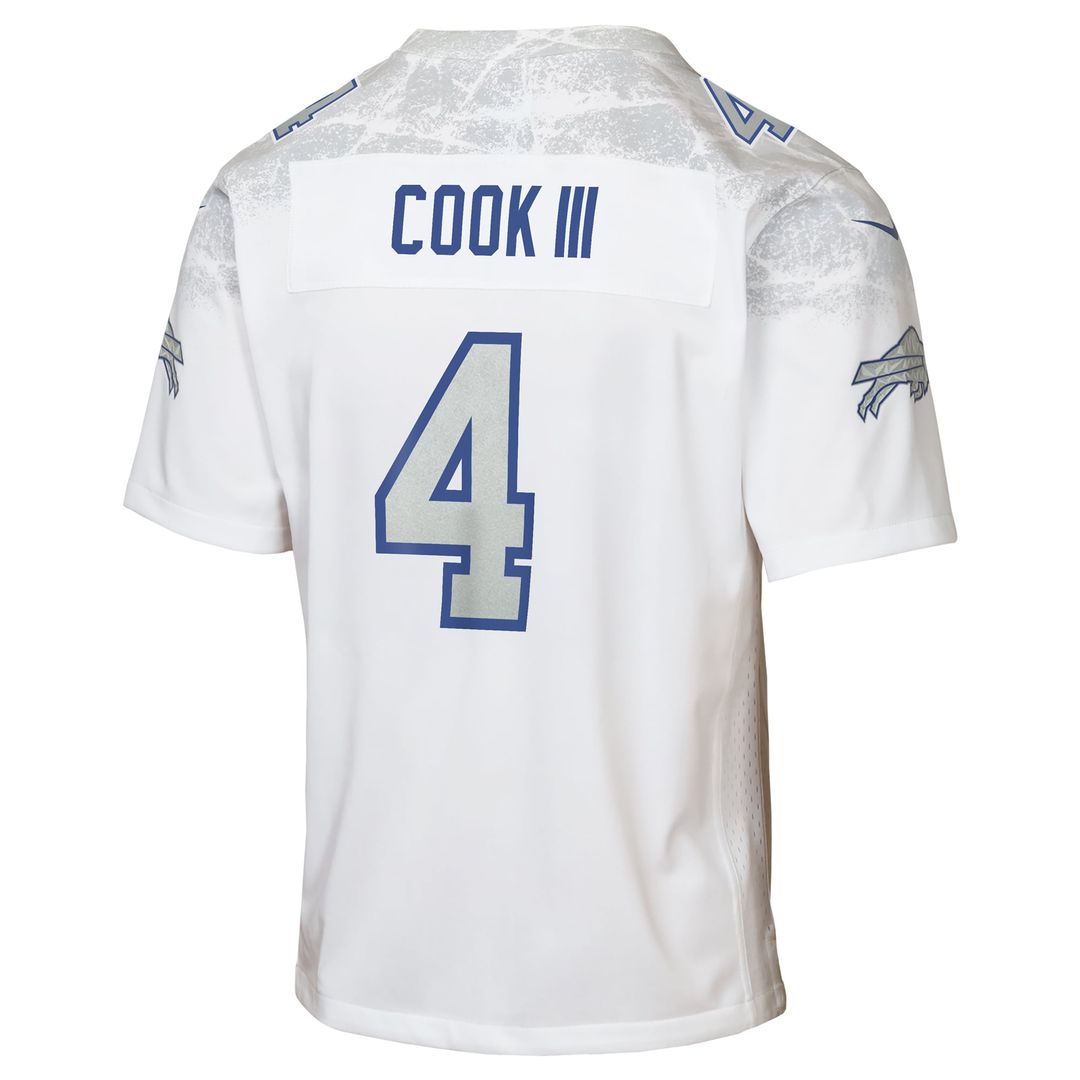 James Cook III Buffalo Bills Youth Rivalries Collection Game Jersey - White
