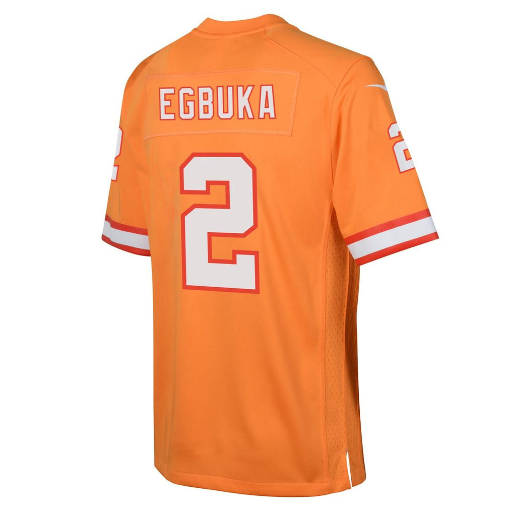 Emeka Egbuka Tampa Bay Buccaneers Youth Alternate Game Jersey - Pewter